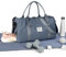 HYC00 Sport Duffel Bag Damen Herren, Sporttasche mit Nassfach & Schuhfach Reise Duffel Bags Übernachtungstasche Reisetasche Handgepäcktasche Fitnesstasche Trainingstasche Weekender Bag,Grau Grün