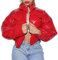 Yassiglia Damen Winterjacke Puffer Jacke Gesteppte Daunenjacke Leichte Steppjacke Frauen Dicke Winter Jacke für Teenager Mädchen Warm, Kurz, Outdoor (Rot, L)