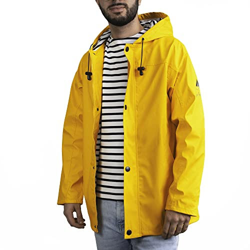 Breizh Ocean - Ciré imperméable ARMOR, intérieur marinière rayé - Mixte, homme ou femme - du XS au 4XL