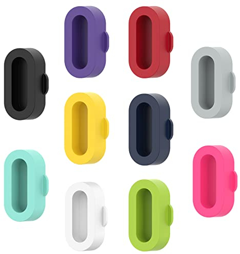 Chofit Tappi compatibili con Garmin Forerunner 965 265 265S/Venu Sq 2/Venu2 Plus/Fenix 7/epix2/Bounce/Instinct Crossover tappi antipolvere in silicone, protezioni per porte caricabatterie (10 colori)