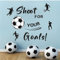 ANHUIB Football Wall Sticker - Black Football Wall Decals for Boys Bedroom & Nursery, Soccer Sport Wall Stickers for Kids Room & Teens Playroom, Classroom Wall Decor