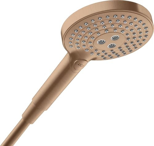 hansgrohe AXOR ShowerSolutions Handbrause 120 3jet EcoSmart 9 l/min, Farbe: Brushed Red Gold