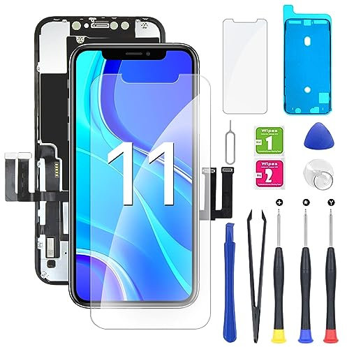 EXW for iPhone 11 LCD Screen Replacement 6.1 ’’ 3D Touch Replacement Screen Full HD Display Digitizer with Repair Tools Kit+ Waterproof+Screen Protector for A2111/A2223/A2221