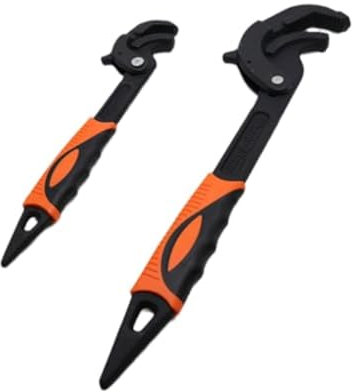 2Pcs/Set 14-30/30-60mm Universal Pipe Wrench Open End Spanner Set Plumber Multi Hand Tool High-Carbon Steel Snap Grip Tool