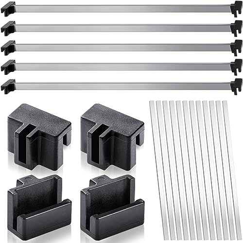 Epakh 36-teiliges Metall-Aktenschrank-Schienen-Set beinhaltet 12 Schrank-Trennschienen, 24 Hängeregistratur-Clips zum Aufhängen von Ordnern, Rahmenleisten, Büroaufbewahrung, Schubladenstärke weniger
