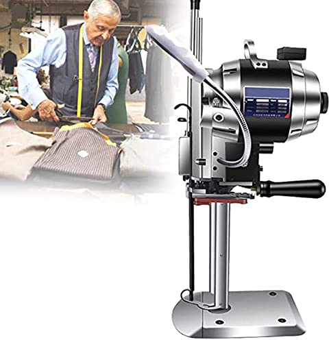 Máquina cortadora de Tela Cuchillo Recto Vertical Cortador de Tela eléctrico Tijeras para Corte de Tela Función de Afilado automático con luz LED, para Textiles, Cuero, Corte de Papel