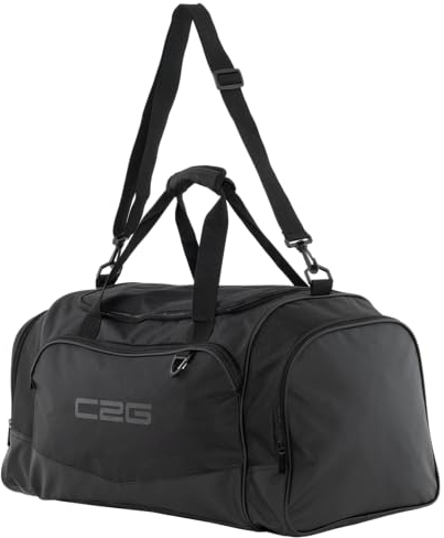NOWI C2G Tasche Reisetasche Freizeittasche Sporttasche Weekender - Schwarz - Volumen 50 Liter - 3 große Seitentaschen - Tragegurt