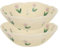 Koythin Salad Bowls Set of 2, Cute Purple Tulip Flower Ceramic Bowls, Cream Yellow Serving Bowl for Pasta, Cereal, Fruit, Soup, Rice, Dishwasher and Microwave Safe (Purple Tulip Set of 2)