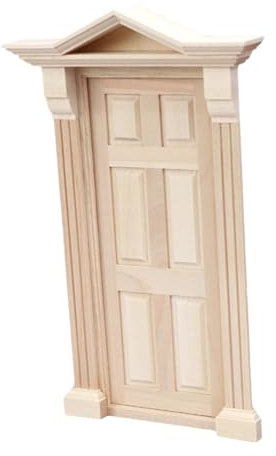 NAMOARLY 1 Pc Porte Miniature décoration de Porte de Garage Maison de poupées Jouets des modèles modèle de Porte délicate Mini Ornement de Porte Bois Massif Porte en Bois Garniture de Porte
