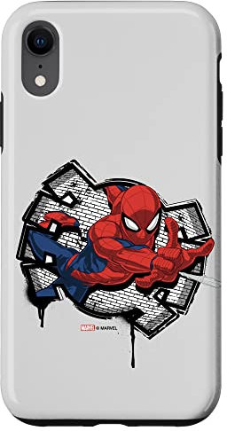 iPhone XR Marvel Spider-Man Spider Symbol Street Art Thwipp Case