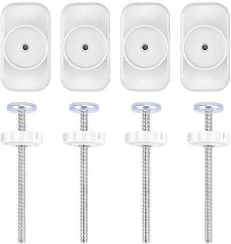 8 Pack Baby Gate Extension Rods Kit, 4 Pcs Pet Stair Gate Screws with 4pcs Baby Dog Gate Wall Protector, Anti-Slip Stair Gate Wall Protector for Protecting Baby Pet Safety