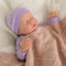 JIZHI Reborn-Puppen 20 Zoll Weicher Körper Lebensechte Neugeborenen-Babypuppen Schlafende Mädchenpuppen mit Kleidung und Spielzeugzubehör Geschenk für Kinder ab 3 Jahren, Lila