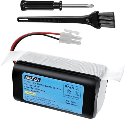 AMZZN 11.4V 2600mAh Ersatzakku für ILIFE A4S, kompatibel mit ILIFE A4, A4s, A4s Pro, A6, A7, A9, A10, V7, V7s, V7s Plus, W400, W400s, W450 Roboter-Staubsauger (Akku Stecker 5557 2P)