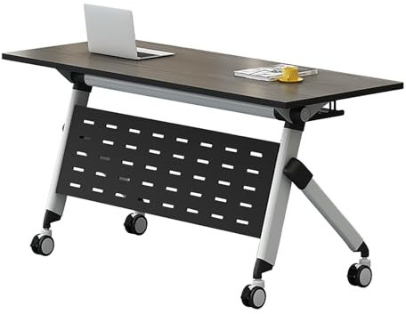 Klappbarer Konferenztisch, Klappbarer Schreibtisch Auf Rollen, Klappbarer Konferenzraumtisch, Besprechungstisch, Mobiler Schulungstisch Mit Rädern, Rechteckiger Schulungs Seminartisch Bürotisch(140*40