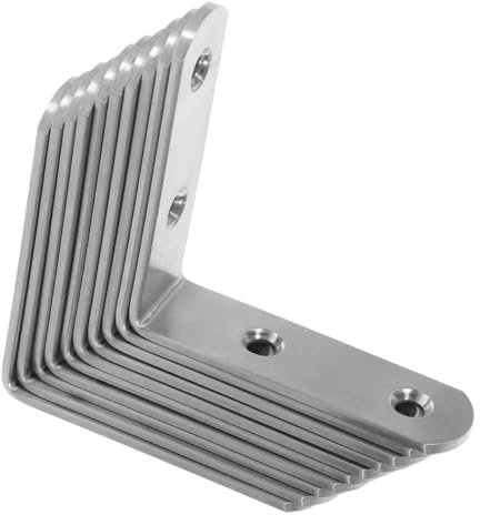 JEWEDECO Eckstreben Für Regale 12 Stück Rechtwinklige Halterungen Schrankregalhalterungen Aus Strapazierfähigem Edelstahl