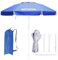 LOTTAFUN 6ft Beach Umbrella - Heavy Duty Wind Resistant UV 50+ Portable Sun Shade with Sand Anchor & Carry Bag, Outdoor Folding Umbrella for Beach, Pool, Patio, Garden (Dark Blue)