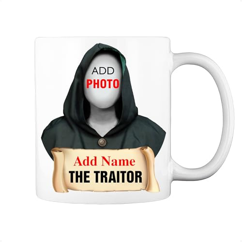 Personalised Mug, Novelty, Funny, Hodded Face mask, Office Traitor colleage, Birthday Gift, Gift for Him and her