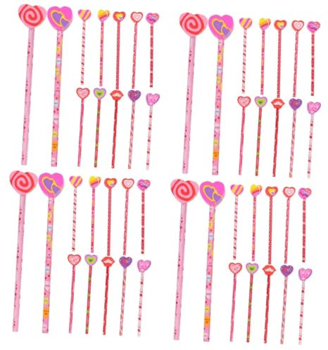 VILLCASE 4 Sätze Valentinstag Bleistift Schreibutensilien Stempelstifte Für Valentinstag-bleistifte Bleistifte Für Erwachsene Schreibversorgung Praktische Zeichenstifte 18 Stück * 4