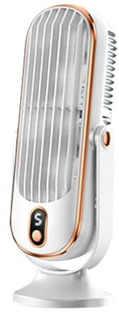 Jeenuuder 720° Flippable Bladeless Tower Fan, Oscillating Silent Fan with 5 Modes, Energy Efficient for Bedroom Office White