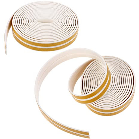 Angoily 2 Sätze Dichtungsband Versiegeler Nachweisen Entwurf Isolierung Türluftblocker Klangabweis Für Die Tür Streifen Türdichtband Strippen Ethylen-propylen-kautschuk Weiß 2 Stücke * 2