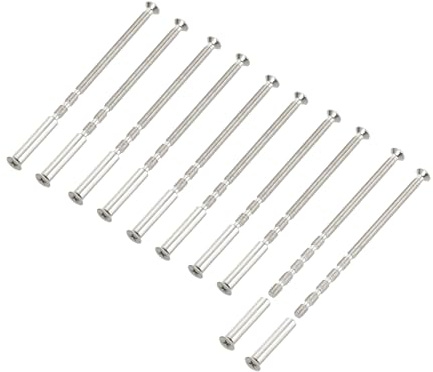 PATIKIL Door Handle Screws M4x90, 10 Set Cabinet Handle Break Away Screws for Drawer Pull with M4x25 Sleeve Slub Bolt for Door Lever Knob