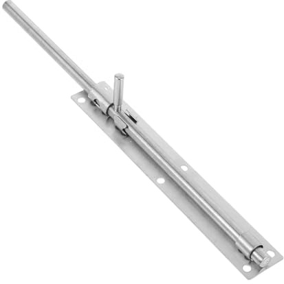 SHOWERORO Heavy-Duty 38.5cm Stainless Steel Slide Bolt Latch with Extended Drop Rod for Wooden Gates and Barn Doors – Surface Mounted Cane Bolt Lock for Garden Fence Hardware