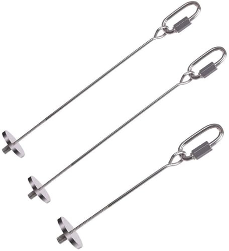 VICASKY Lot de 3 Brochettes à Fruits et Légumes en Acier Inoxydable Antirouille, Support pour Mangeoire à Oiseaux, Fixation Facile sur Cage, Outil Multifonction pour Perroquets et Oiseaux