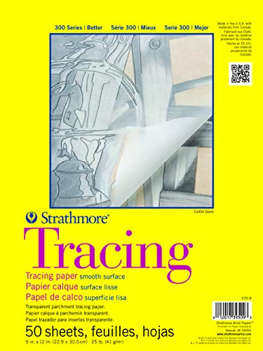 Pro-Art Strathmore Tracing Paper Pad 9-inch x 12-inch, 50 Sheets,White.