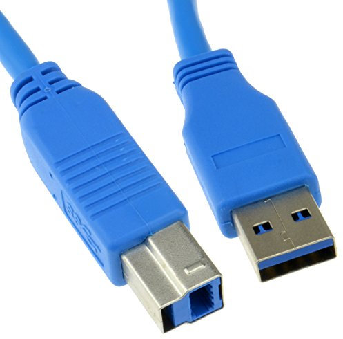 kenable USB 3.0 SuperSpeed Cable Type Plug A to Type B Plug BLUE 5m [5 metres]