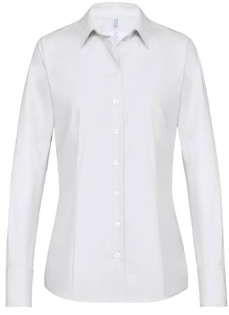 GREIFF Corporate Bluse Damen Basic Regular-Fit Weiß 34