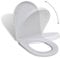 vidaXL Tapa de Inodoro Váter Asiento Cierre Suave Blanca Cuadrada Asiento WC
