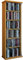 CD Regal Holz | platzsparender CD Schrank mit ESG-Sicherheitsglastüren für 150 CDs oder 65 DVDs oder 36-Videos | Maße: H. 92 x B. 31 x T. 18 cm | Elegantes DVD Regal stehend | Blu ray Regal | Vetro