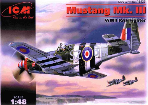 ICM ICM48123 1:48-Mustang Mk.III WWII RAF Fighter, 20.47 x 23.5 x 8.48 cm
