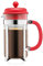 Bodum 1918-294 CAFFETTIERA Coffee Maker, 8 Cup, 1.0 l, 34 oz, red, Glass