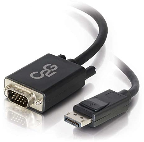 C2G 1M DisplayPort Male to VGA Male Computer Monitor Adapter Cable Black