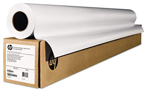HP E4J55B Wide-Format Matte Canvas Paper Roll, 36 x 50 ft, 16 mil, White by MOT5