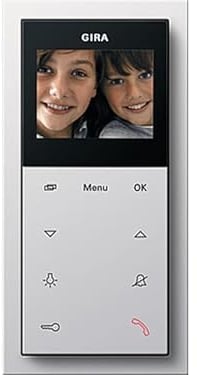 Gira Wohnungsstation Video AP 1239112 Plus reinweiß Flächenschalter Innenstation für Türkommunikation 4010337016304