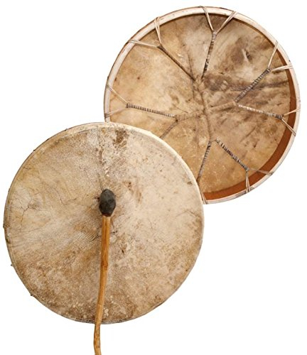Shamandrum Ø 50 cm Rahmentrommel Rund Rinderhaut - im MYSEVENDO Set - Shaman Drum inkl. Stick