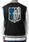 clothinx AOT Scouting Legion 2-Farb Variante Anime, Manga Design mit Titan Aufklärungstrupp Wappen-Schild Perfekt für Cosplay Fans und die nächste Convention College-Jacke Unisex Schwarz/Weiß Gr. XXL