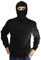 Footex Felpa Stadio Ninja Ultras con Cappuccio Passamontagna E Cerniera (S)