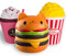 ZhengYue 3 Stück Kawaii Squishy Spielzeug - Popcorn Frappuccino Hamburger Squeeze Stress Squishies Langsam Dekompression Creme Duftenden Geschenk für Kinder Erwachsene Mädchen Jungen