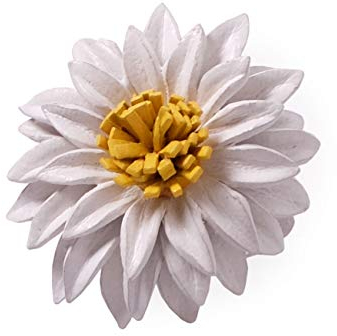 kadoh Ring Leder Margerite weiß