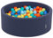 KiddyMoon 90X30cm/300 Bolas ∅ 7Cm Piscina De Bolas para Ninos Hecha En La UE, Azulmar:Verdeclr/Naranja/Turq/Azul/Azulclr/Amaril