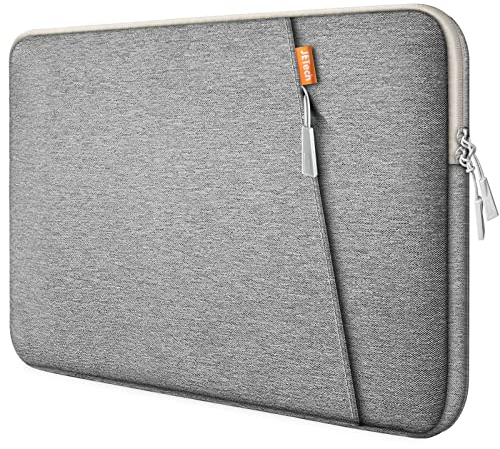 JETech Borsa per PC da 13-14 Pollici MacBook Air/Pro (M4/M3/M2/M1) 2021-2025, 13-13,6 Pollici Laptop Notebook, Impermeabile Sleeve Caso con Tasche (Grigio Chiaro)