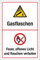 Schild Gasflaschen Gas Feuer Licht Rauchen verboten 3 mm Alu-Verbund 300 x 200 mm