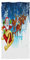 Mnsruu Weihnachtliches Rentier Schneeflocke Winter Weich Bad Hotel Spa Hand Fitnessstudio Sport Handtuch 76 x 38 cm (30 x 15 Zoll)