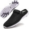 Mules Hombre Zuecos Mujer Zapatillas de Estar por Casa Chanclas de Jardín Zapatos de Playa y Piscina Descalzo Ligeras Blanco Negro 43