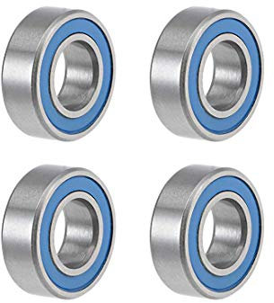 MR126-2RS Kugellager 6 mm Innendurchmesser 12 mm OD 4 mm Doppelbohrung versiegelt Stahl Chrom Blau Dichtung Z2 4 Stück