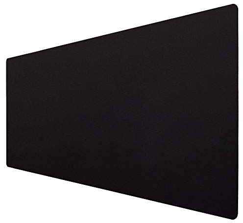 Gaming Mauspad XXL – 900x400mm Großes Mousepad – Ohne störendes Logo und Fransenfreie Ränder – Rutschfest und Wasserdicht – Verbessert Geschwindigkeit und Präzision Schreibtischunterlage Schwarz GOMIN