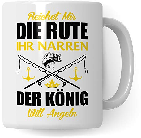 Pagma Druck Angel Tasse, lustige Geschenke für Angler, Angeln Becher Fischen Fisch Angelrute Männer Kaffeebecher, Kaffeetasse Geschenke für Fischer, Kaffeebecher Spruch